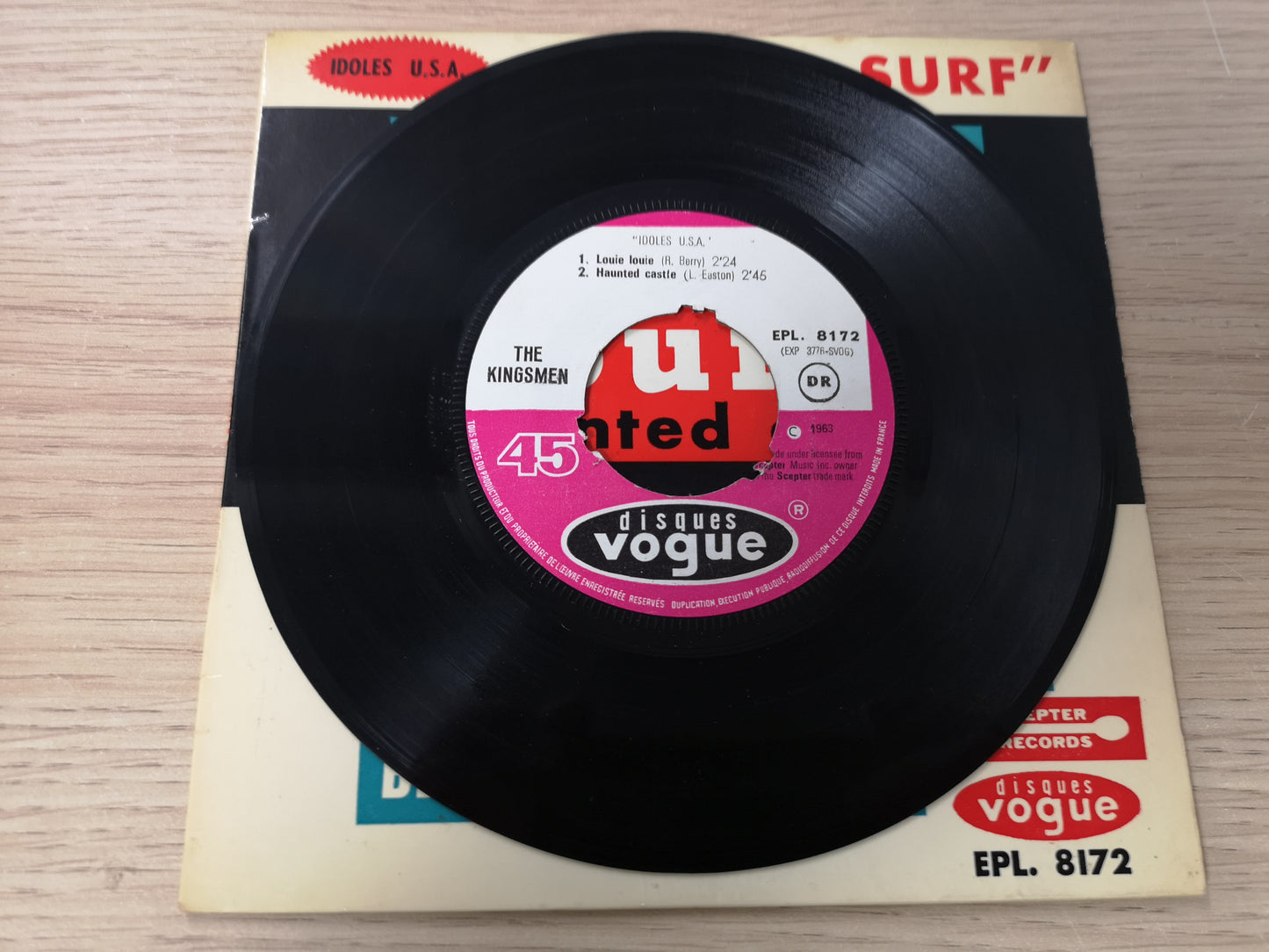 Kingsmen / "Jocko" Henderson "Louie Louie" Orig France 1963 VG+/VG+ (7" EP)