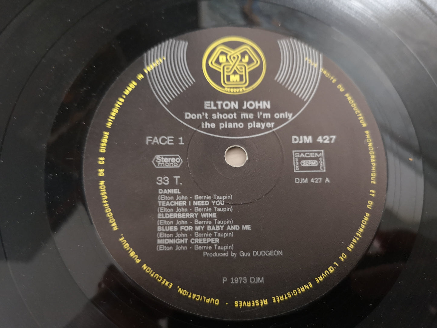 Elton John "Don't Shoot Me" Orig France 1973 EX/M- (No Booklet)