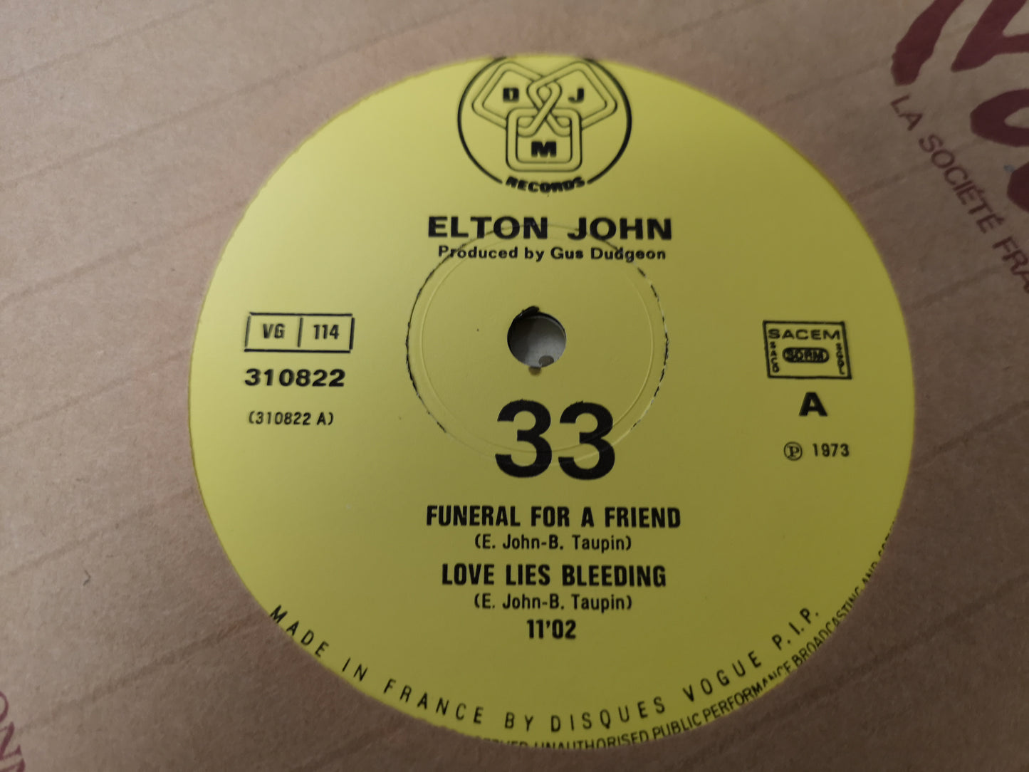 Elton John "Funeral For A Friend" Orig France 1978 M-/M- (12" Maxi)