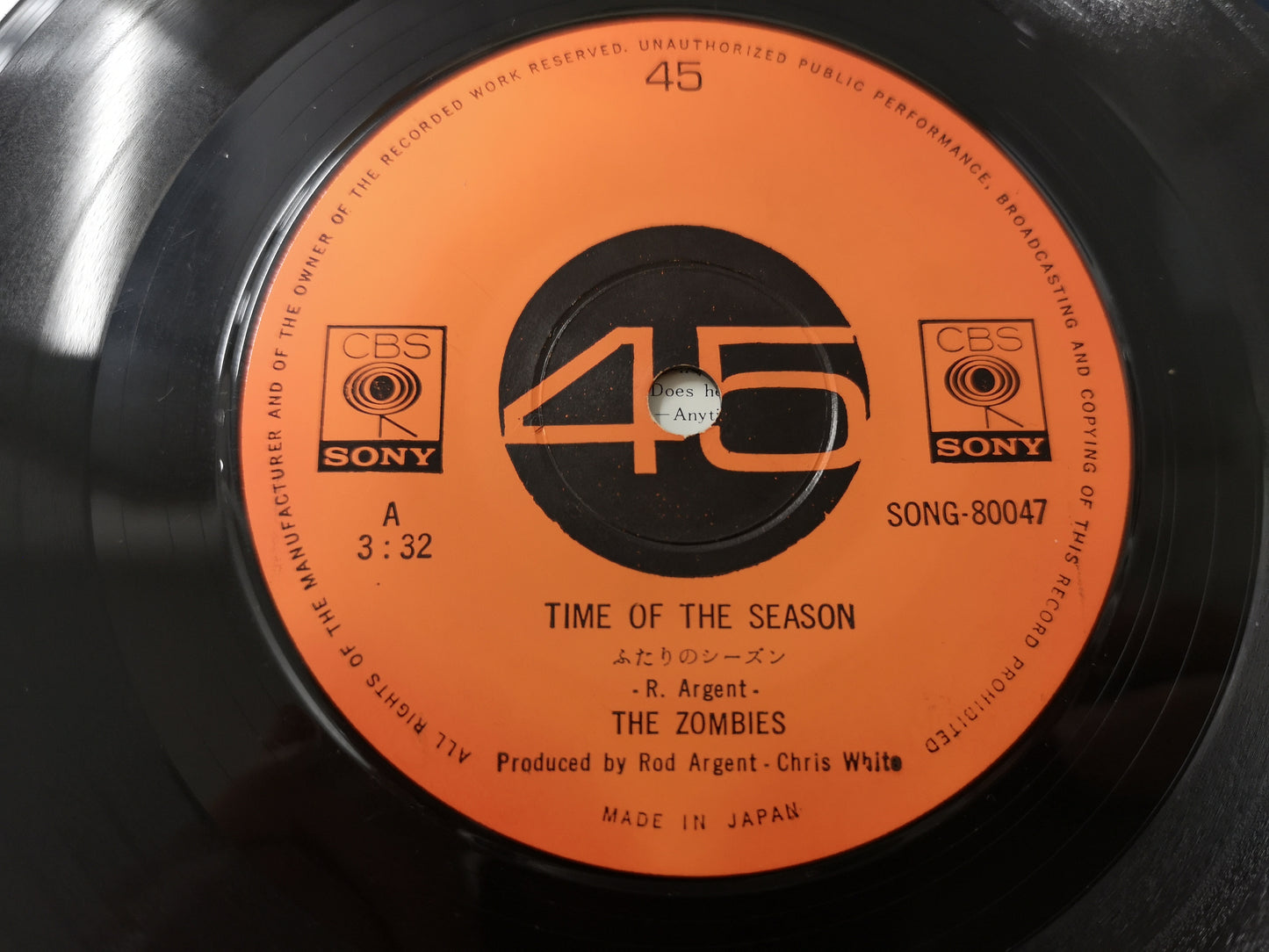 Zombies "Time Of The Season" Orig Japan 1969 M-/M- (7" Single)