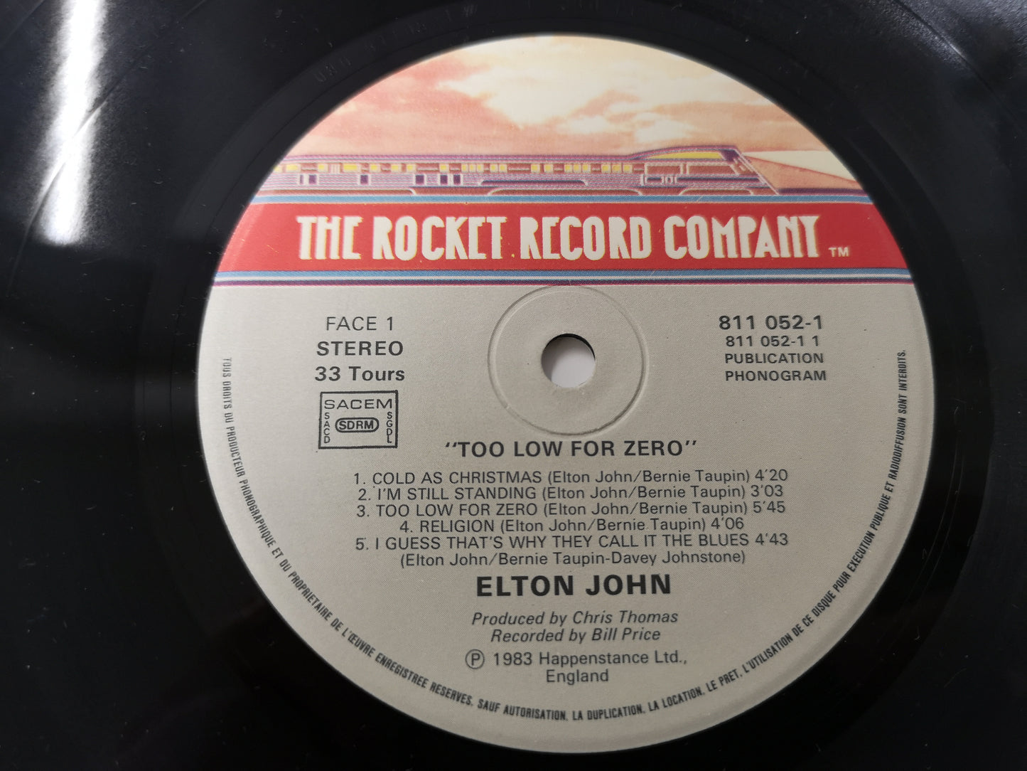 Elton John "Too Low For Zero" Orig France 1983 M-/M-