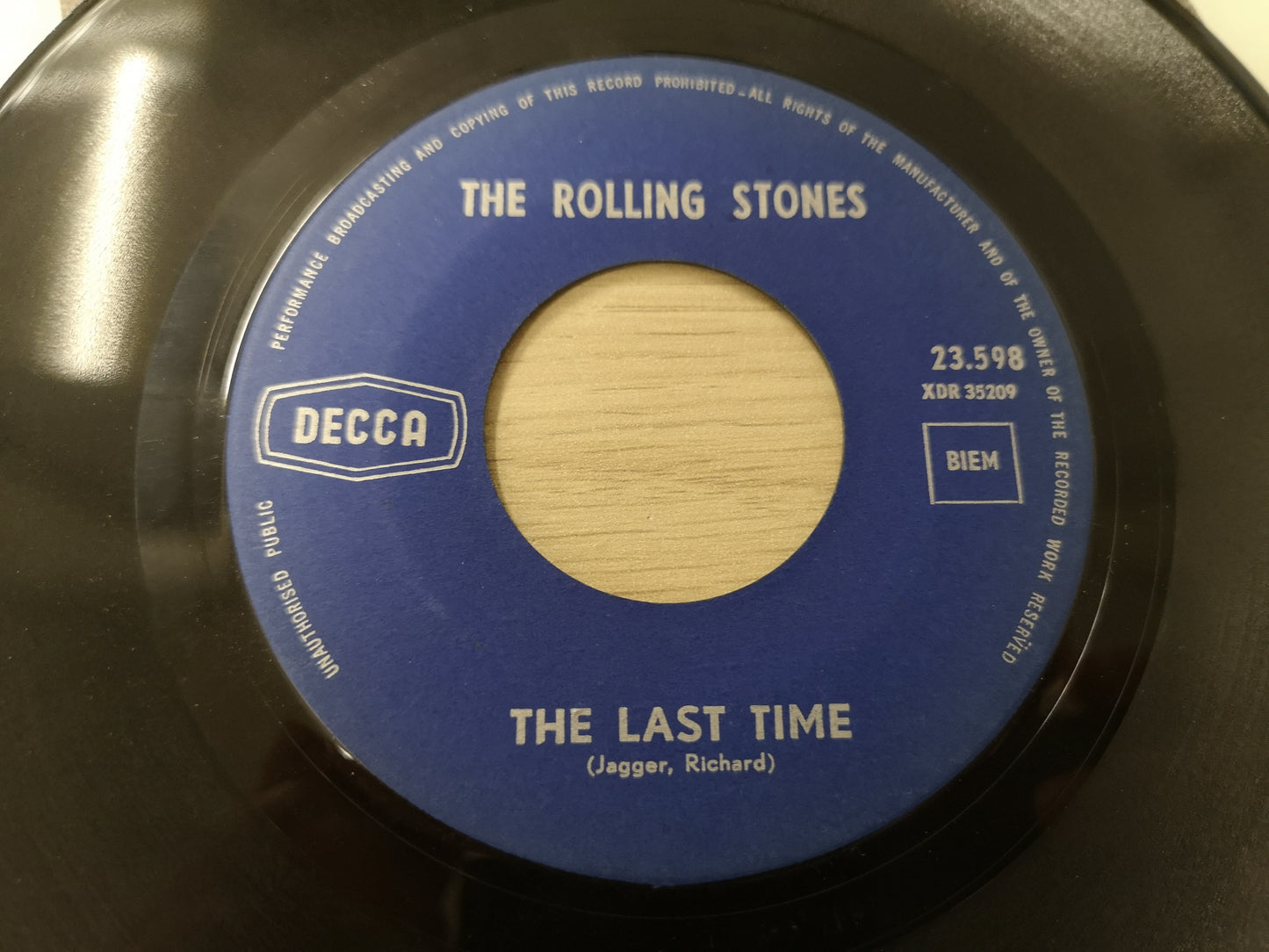 Rolling Stones "The Last Time" Orig Belgium 1965 EX (7" Single - No Cover)