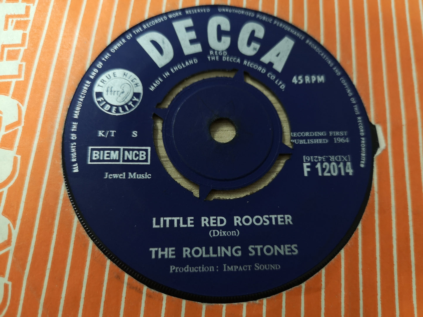 Rolling Stones "Little Red Rooster" Orig UK 1964 VG++ (7" Single)