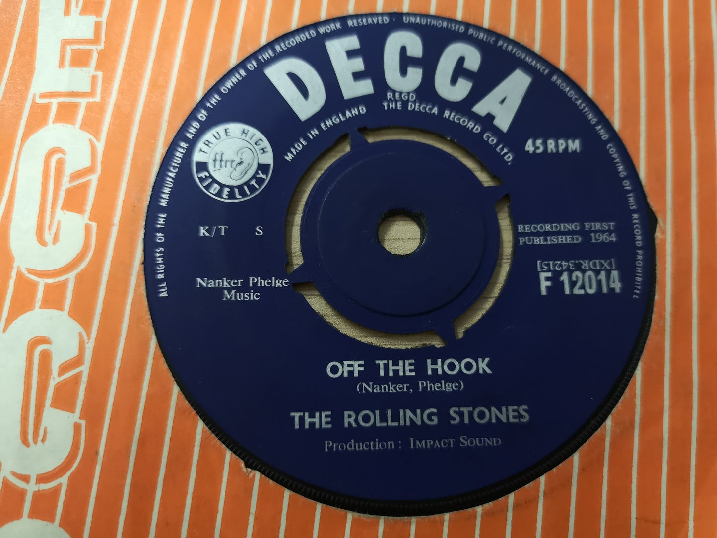 Rolling Stones "Little Red Rooster" Orig UK 1964 VG++ (7" Single)