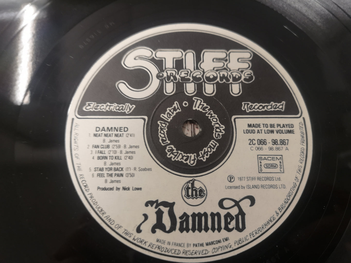 Damned "Damned Damned Damned" Orig France 1977 VG+/VG++