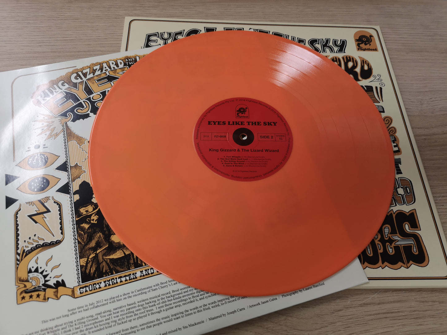King Gizzard and the Lizard Wizard "Eyes Like The Sky" MINT RE Australia 2018 Orange Vinyl