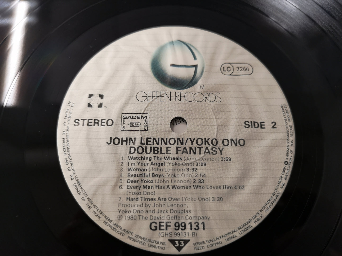 John Lennon "Double Fantasy" Orig Germany/France 1980 M-/M-