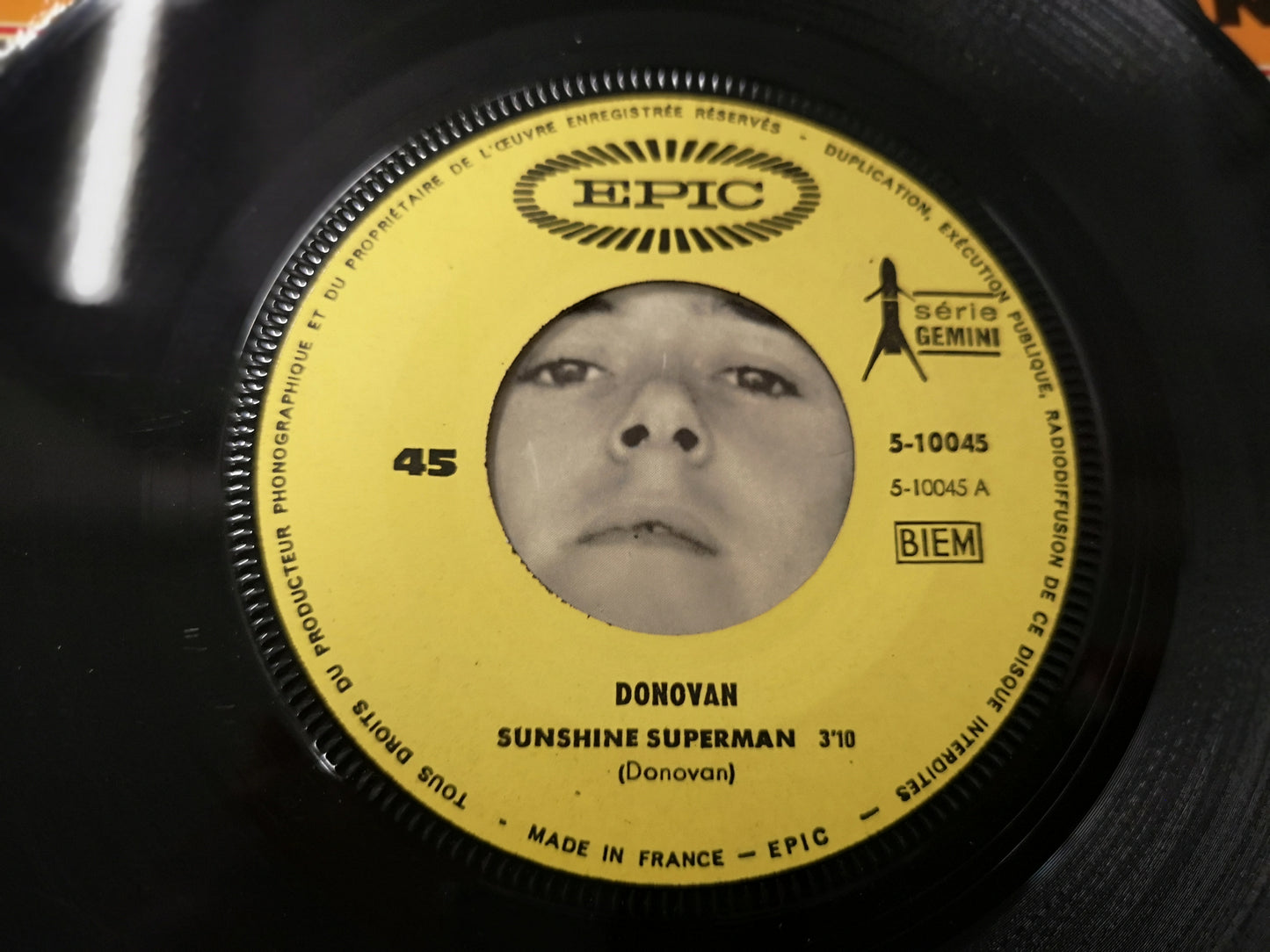 Donovan "Sunshine Superman" Orig France 1966 VG+/EX (7" Single)