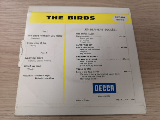 Birds "No Good Without You Baby" Orig France 1966 M-/EX+ (7" EP)