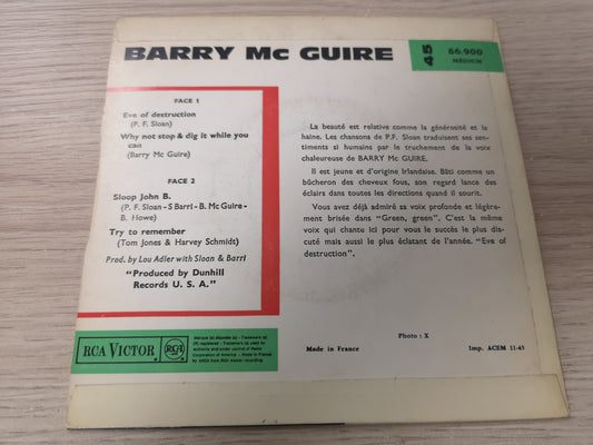 Barry Mc Guire "Eve Of Destruction" Orig France 1965 EX/VG (7" EP)