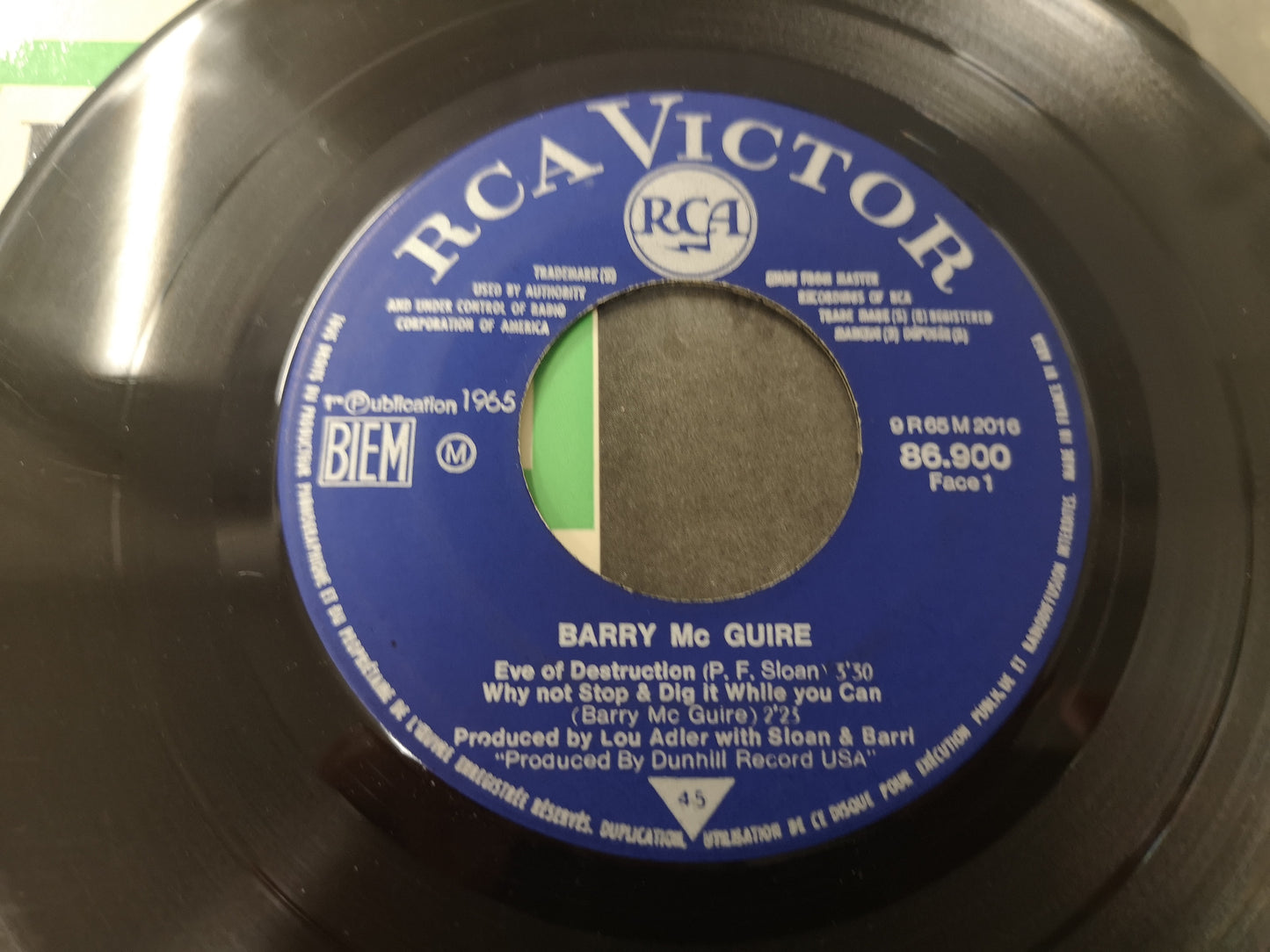 Barry Mc Guire "Eve Of Destruction" Orig France 1965 EX/VG (7" EP)