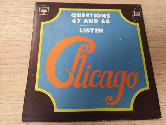 Chicago "Questions 67 & 68" Orig France 1969 EX/EX (7" Single)