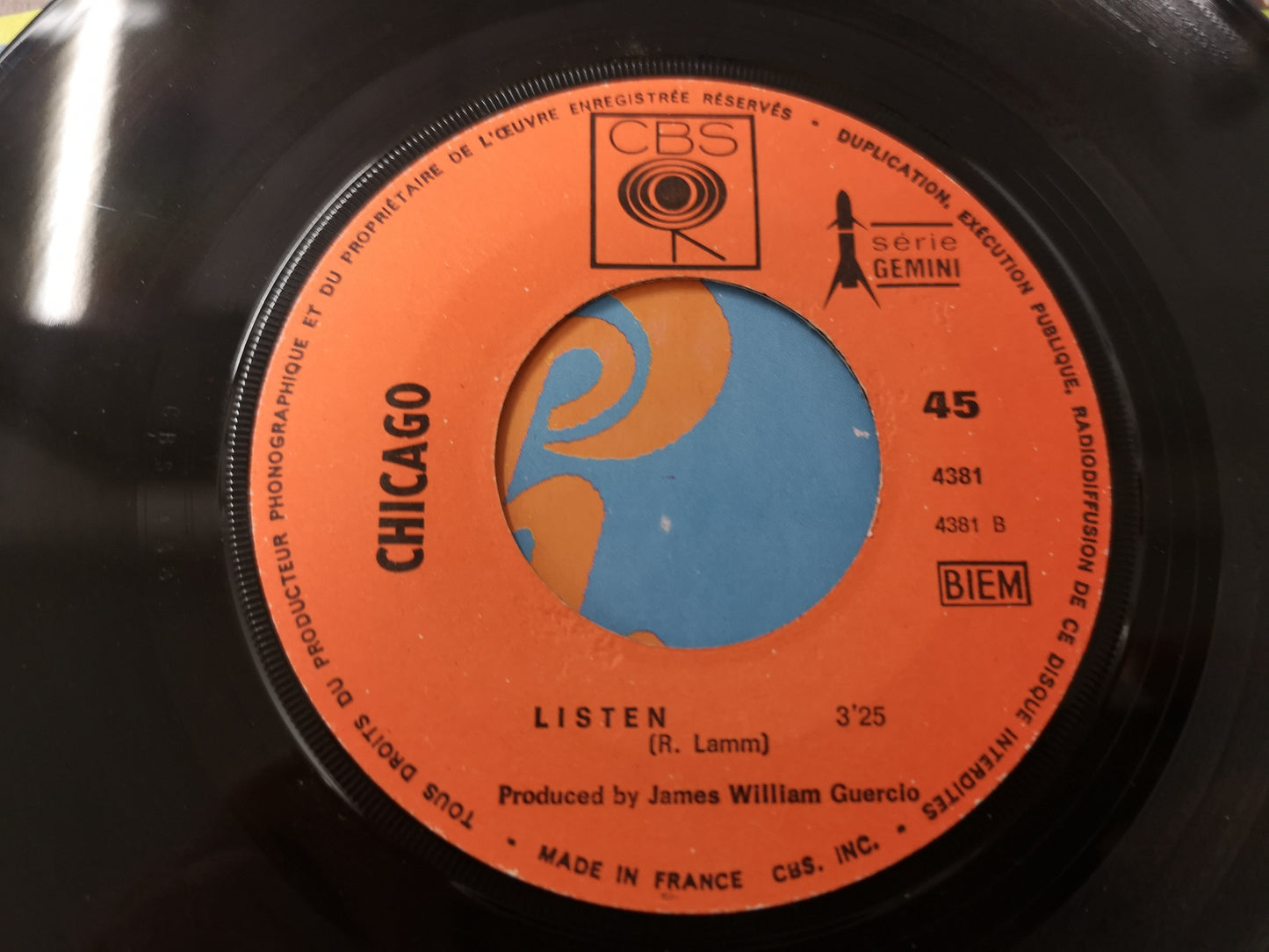 Chicago "Questions 67 & 68" Orig France 1969 EX/EX (7" Single)