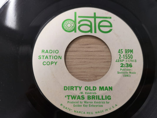 'Twas Brillig "Dirty Old Man" Orig US 1966 EX (7" Single)