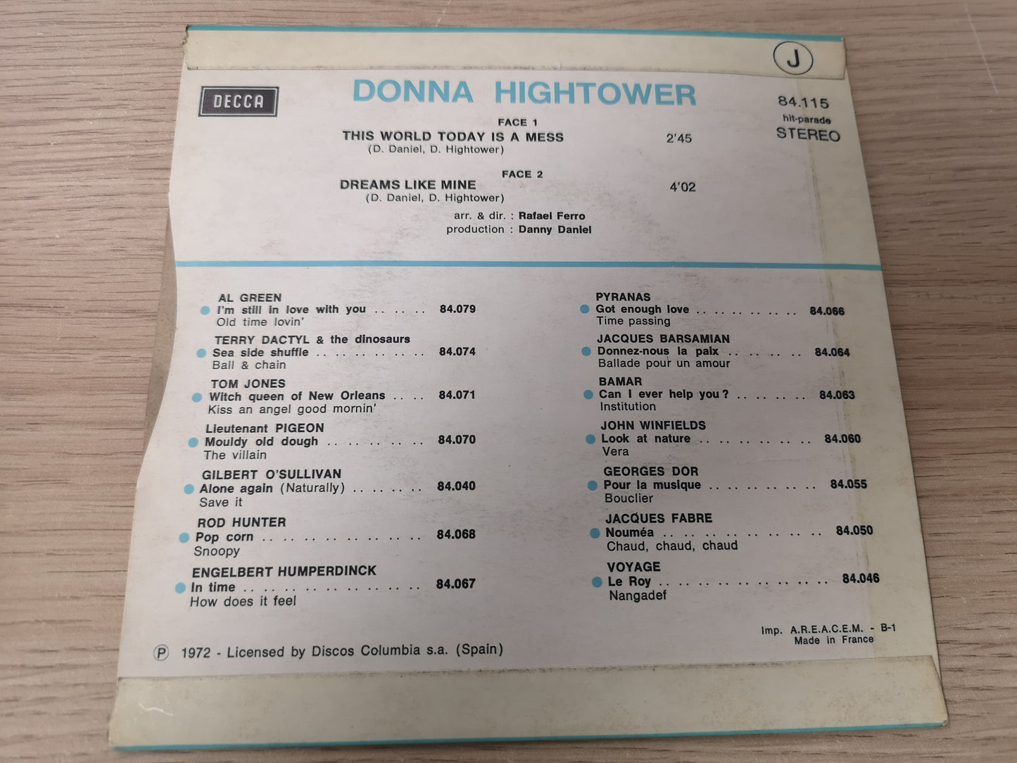 Donna Hightower "This World Is a Mess" Orig France 1972 EX/VG++