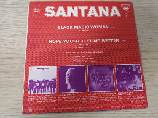 Santana "Black Magic Woman" Orig France EX/VG++ (7" Single)