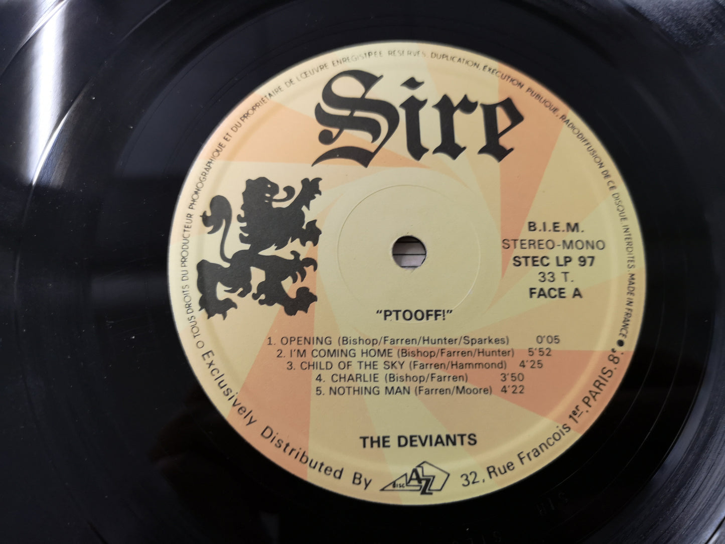 Deviants "Ptooff!" Orig France 1968 VG++/VG++