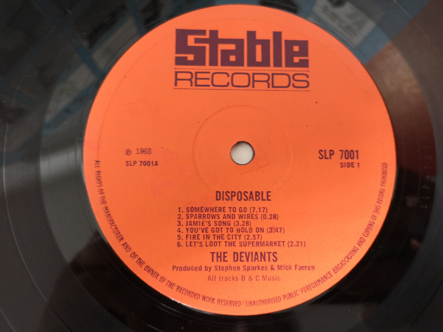 Deviants "Disposable" Orig UK 1969 VG/VG++