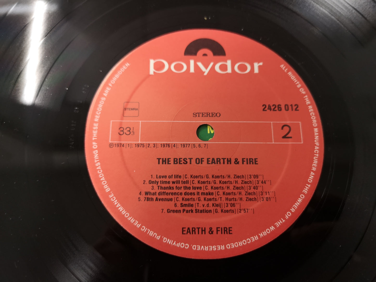 Earth & Fire "The Best of Earth & Fire" Orig Holl 1979 VG++/M-