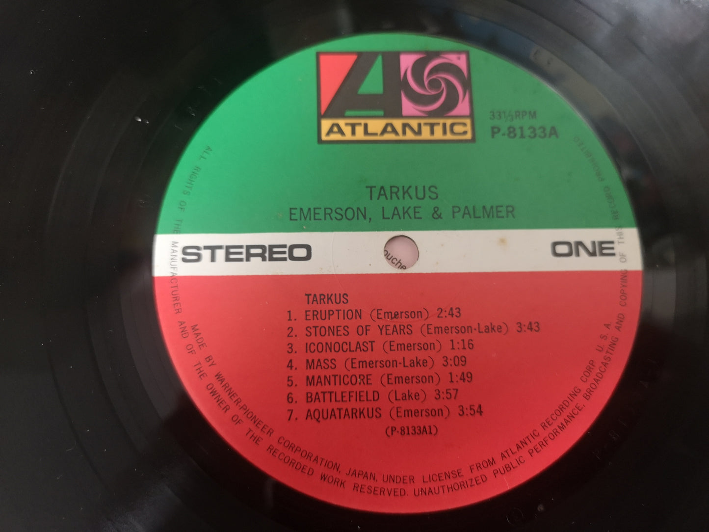 Emerson Lake & Palmer "Tarkus" Orig Japan 1971 VG++/VG (OBI & Insert)