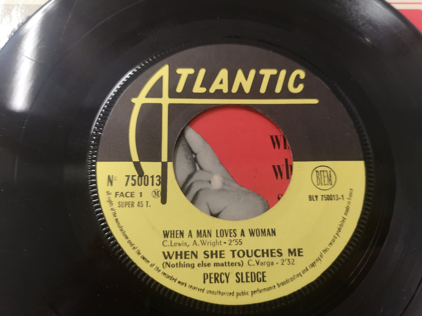 Percy Sledge "When a Man Loves a Woman" Orig France 1966 M-/VG (7" EP)