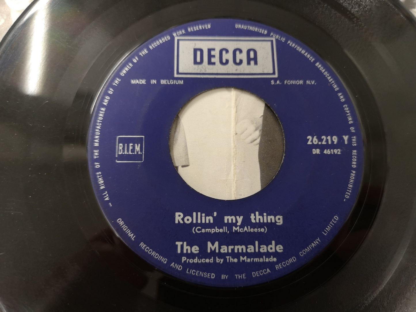 Marmalade "Reflections Of My Life" Orig Belgium 1969 VG+/VG (7" Single)