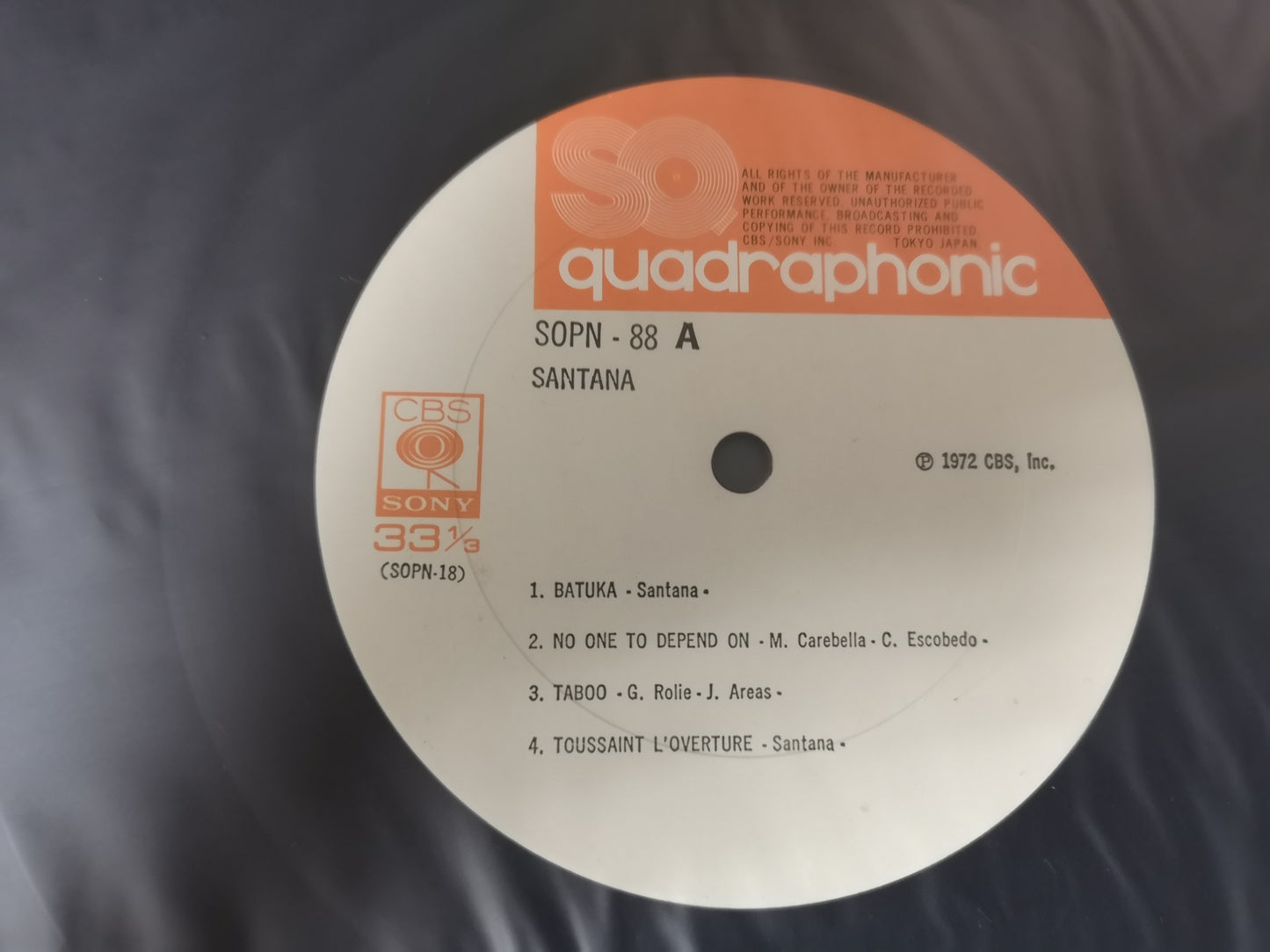 Santana "S/T - 3" Japan Quadraphonic 1974 M-/M-