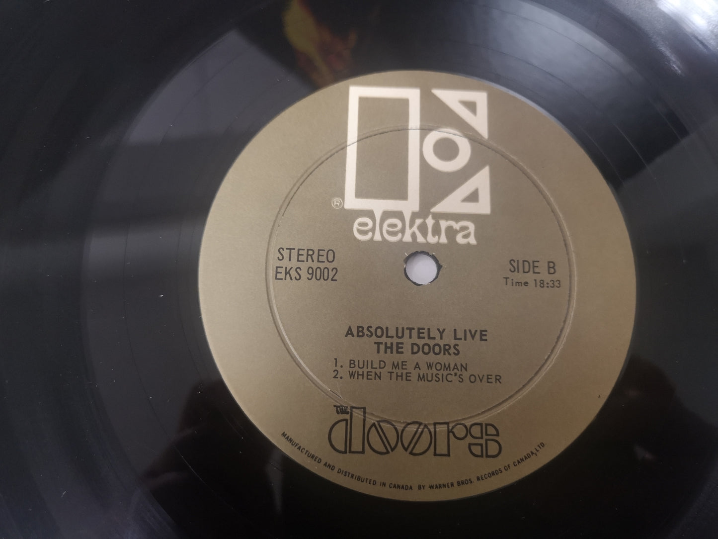 Doors "Absolutely Live" Orig Canada 1970 Double VG/VG+