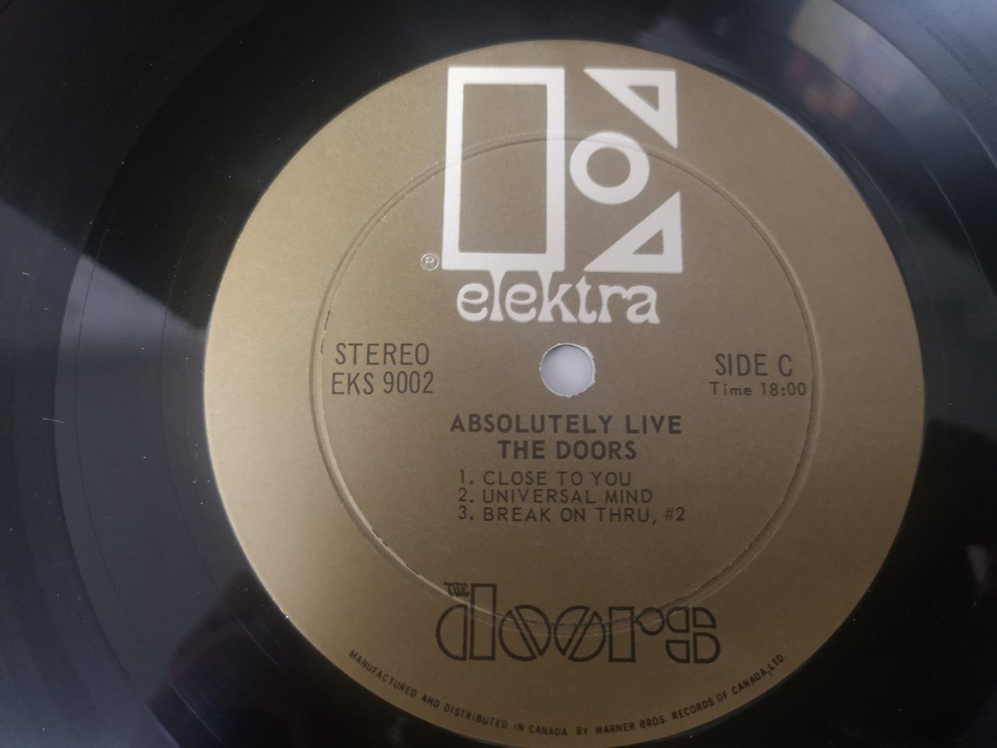 Doors "Absolutely Live" Orig Canada 1970 Double VG/VG+