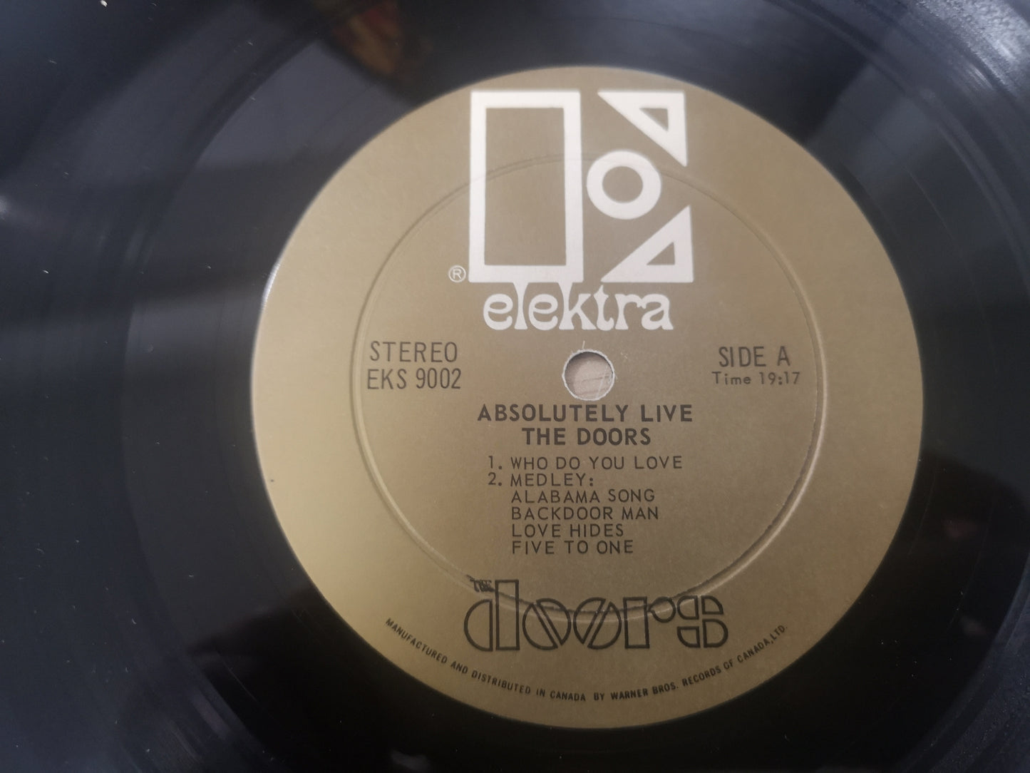 Doors "Absolutely Live" Orig Canada 1970 Double VG/VG+