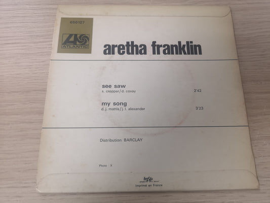 Aretha Franklin "See Saw" Orig France 1968 EX/EX (7" Single)