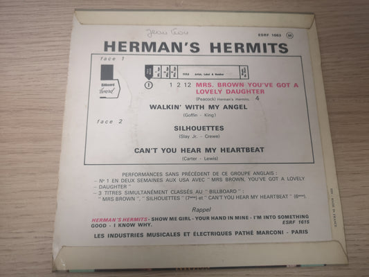 Herman's Hermits "Mrs Brown You've Got a Lovely Daughter" Orig France 1965 EX/VG++ (7" EP)