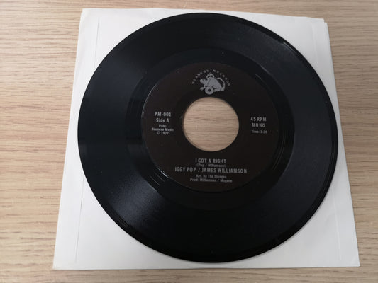 Iggy Pop & James Williamson (Stooges) "I Got a Right" Orig US 1977 M- (7" Single)