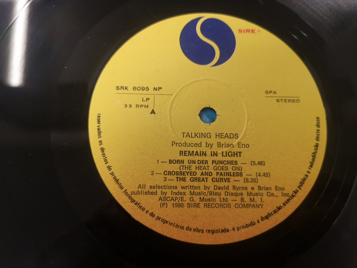 Talking Heads "Remain In Light" Orig Portugal 1980 VG/VG