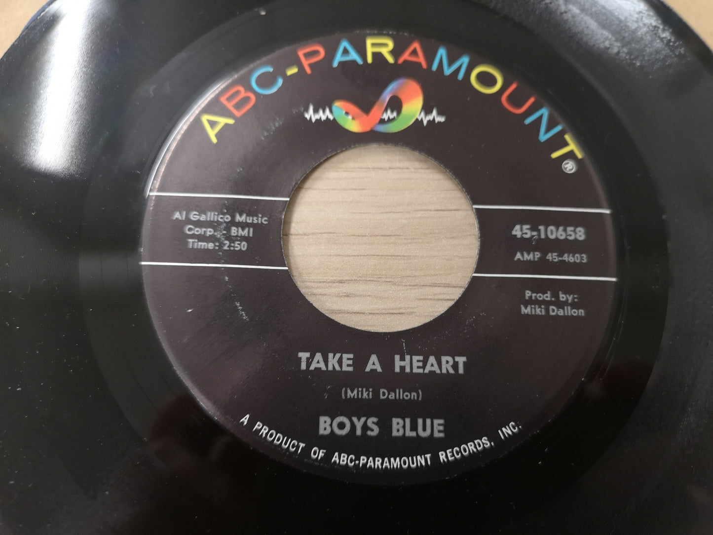 Boys Blue "Take A Heart" Orig US 1965 EX (7" Single)