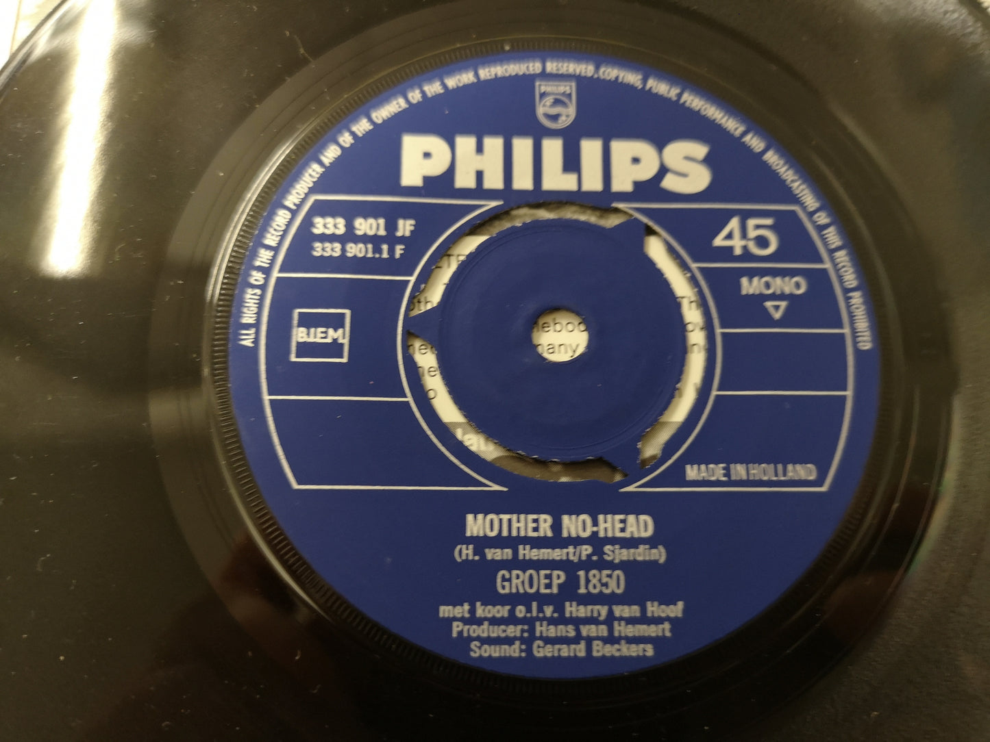 Group 1850 "Mother No-Head" Orig Holland 1967 VG++/M- (7" Single)