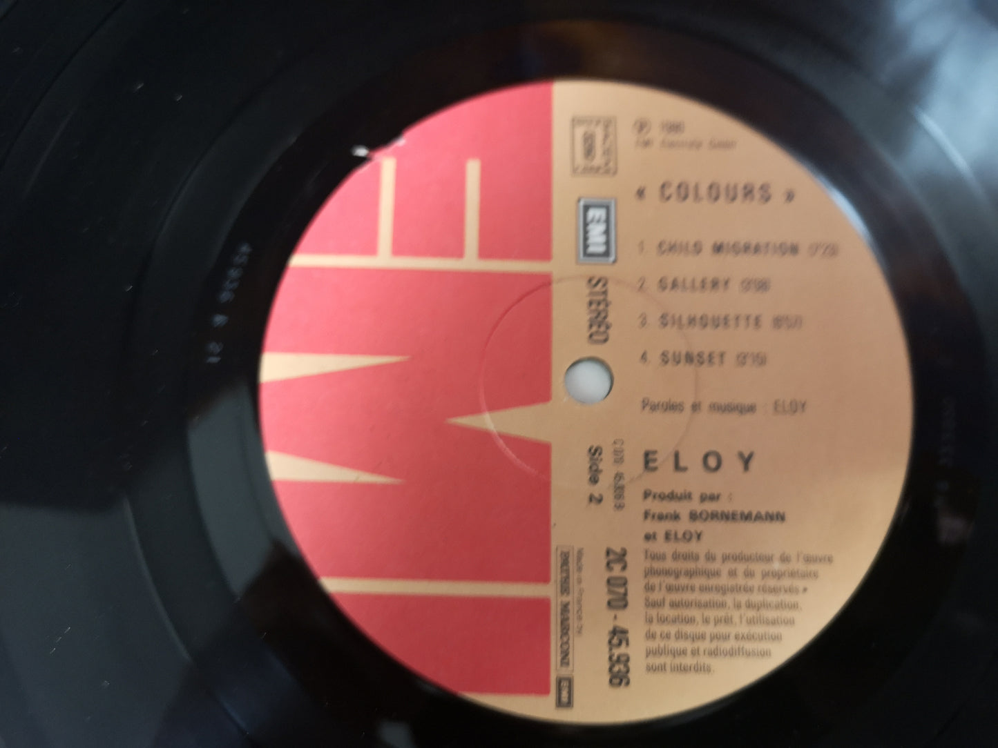 Eloy "Colours" Orig France 1980 VG+/EX