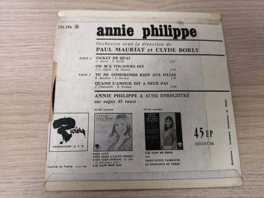 Annie Philippe "Ticket de Quai" Orig France 1966 EX/VG (7" EP)