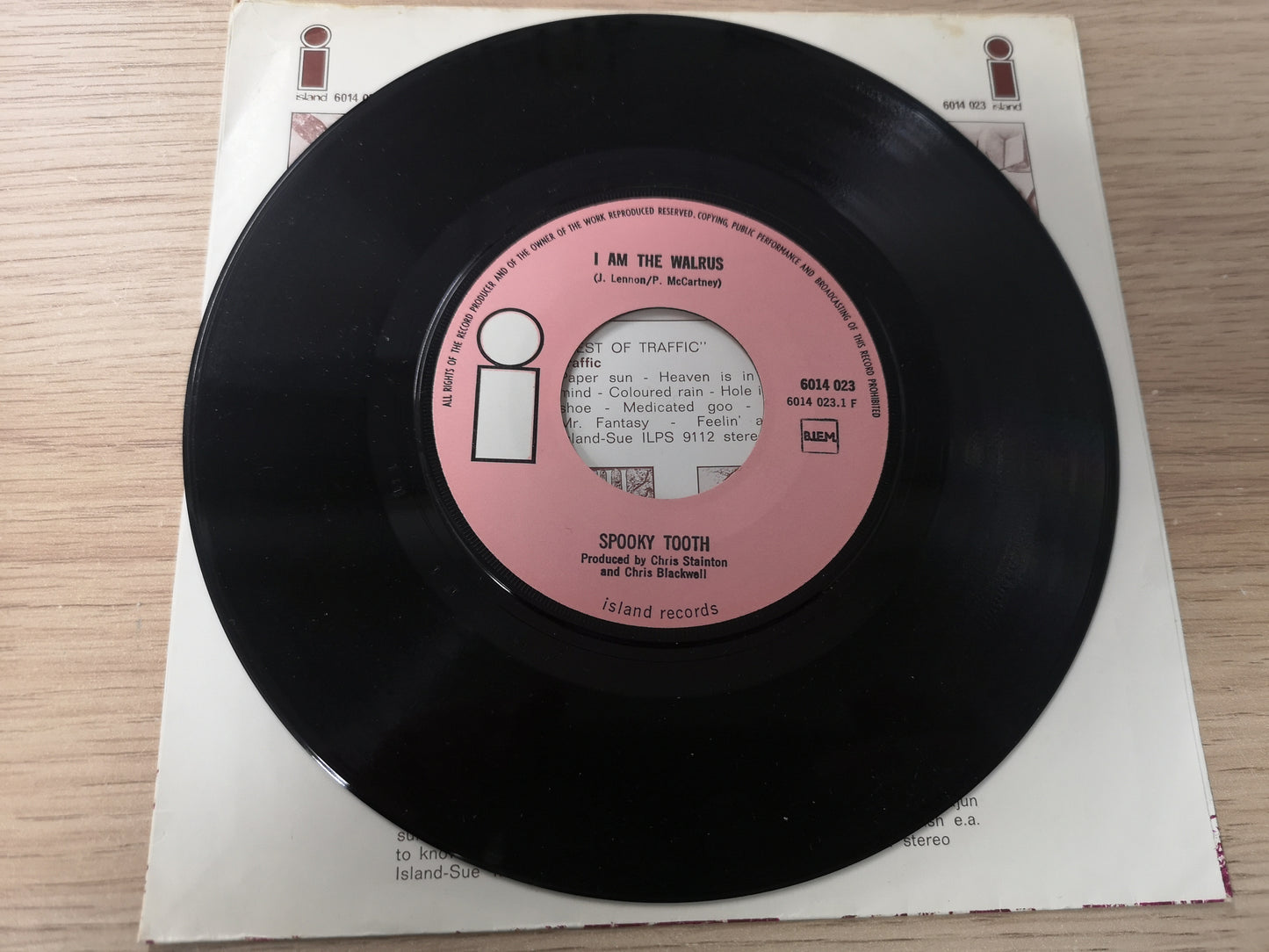 Spooky Tooth "I am The Walrus" Orig Holland 1971 VG++/EX (7" Single)