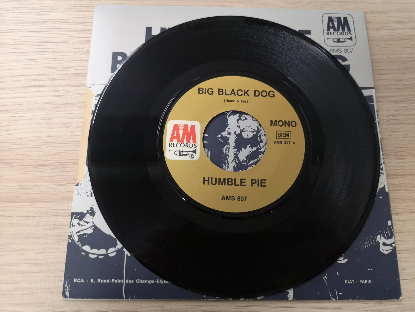 Humble Pie "Big Black Dog" Orig France Mono 1970 M-/EX (7" Single)