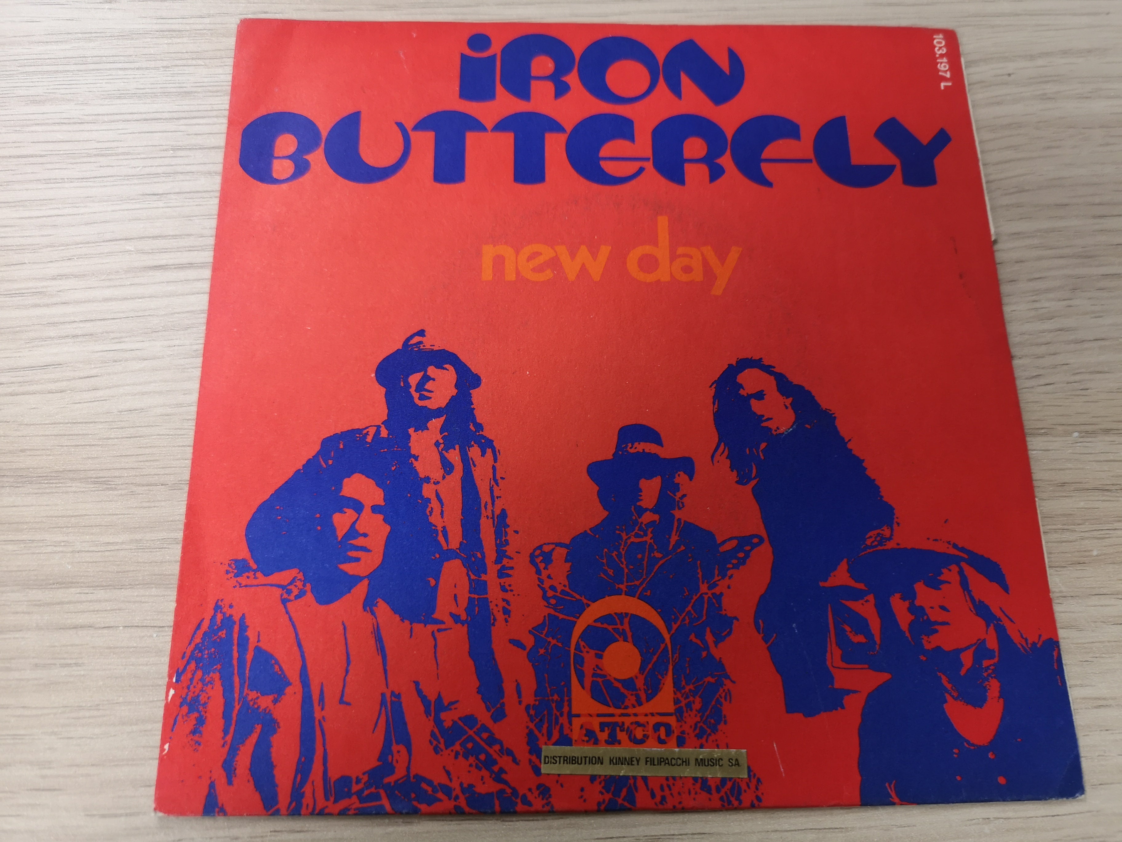 Iron Butterfly "New Day" Orig France 1971 M/M (7" Single) bassin