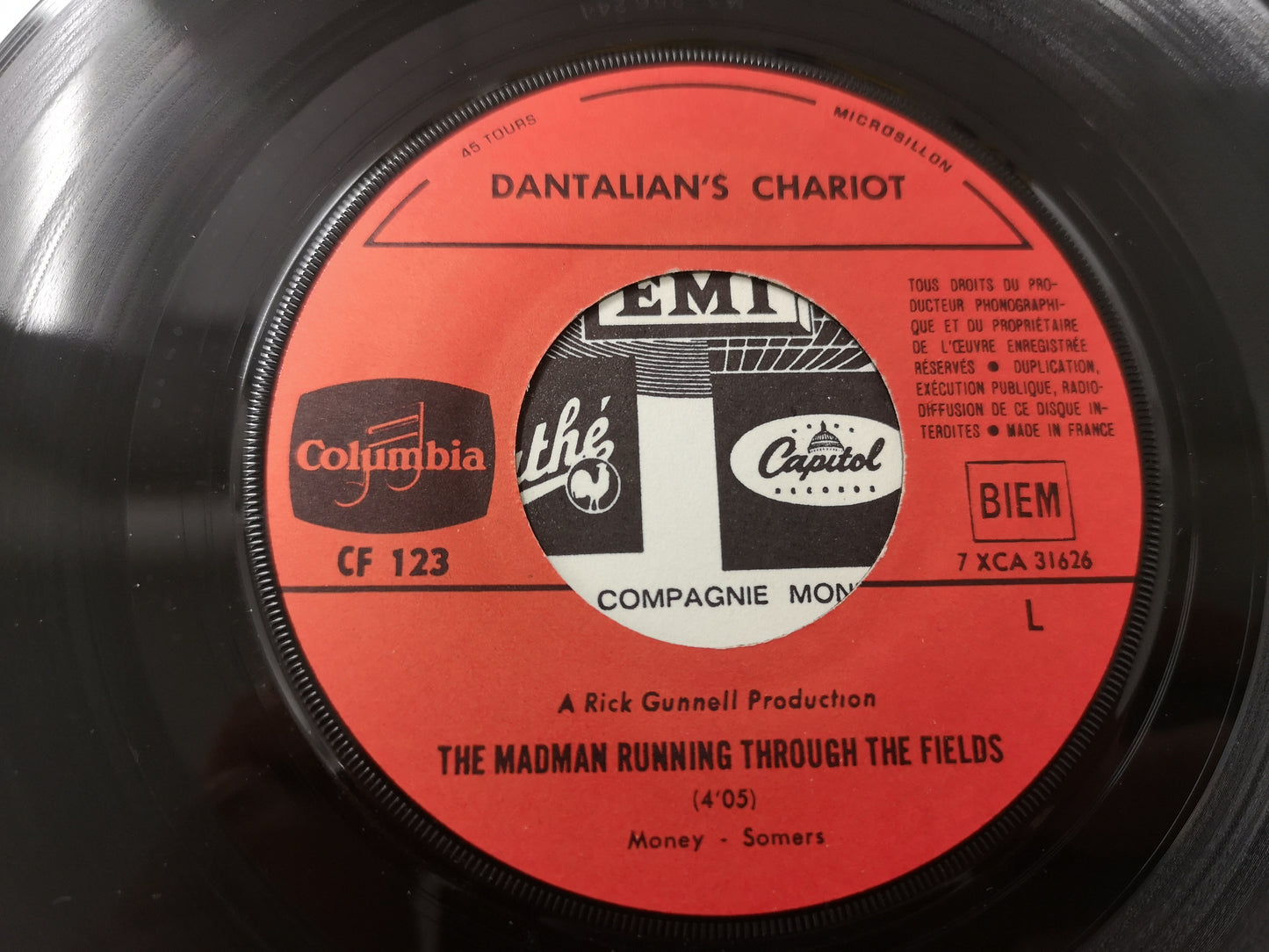 Dantalian's Chariot "The Madman Running Through The Fields" Orig France 1967 VG++/EX (7" Single)