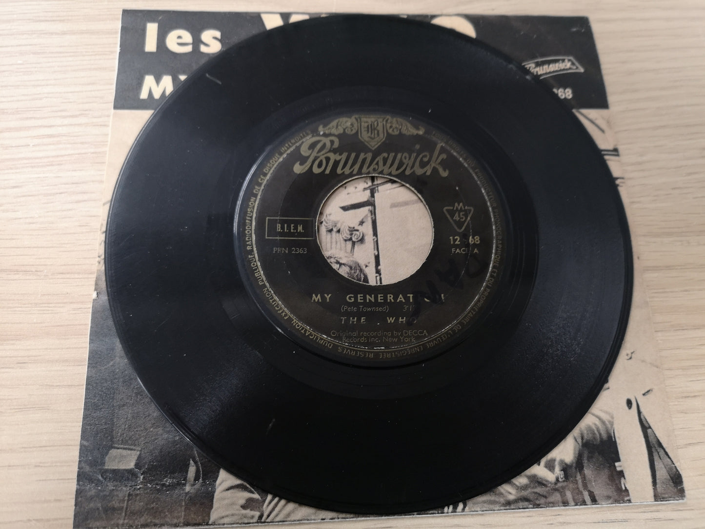 Who "My Generation" Orig France 1965 VG++/G++ (7" Single - Ultra Rare)