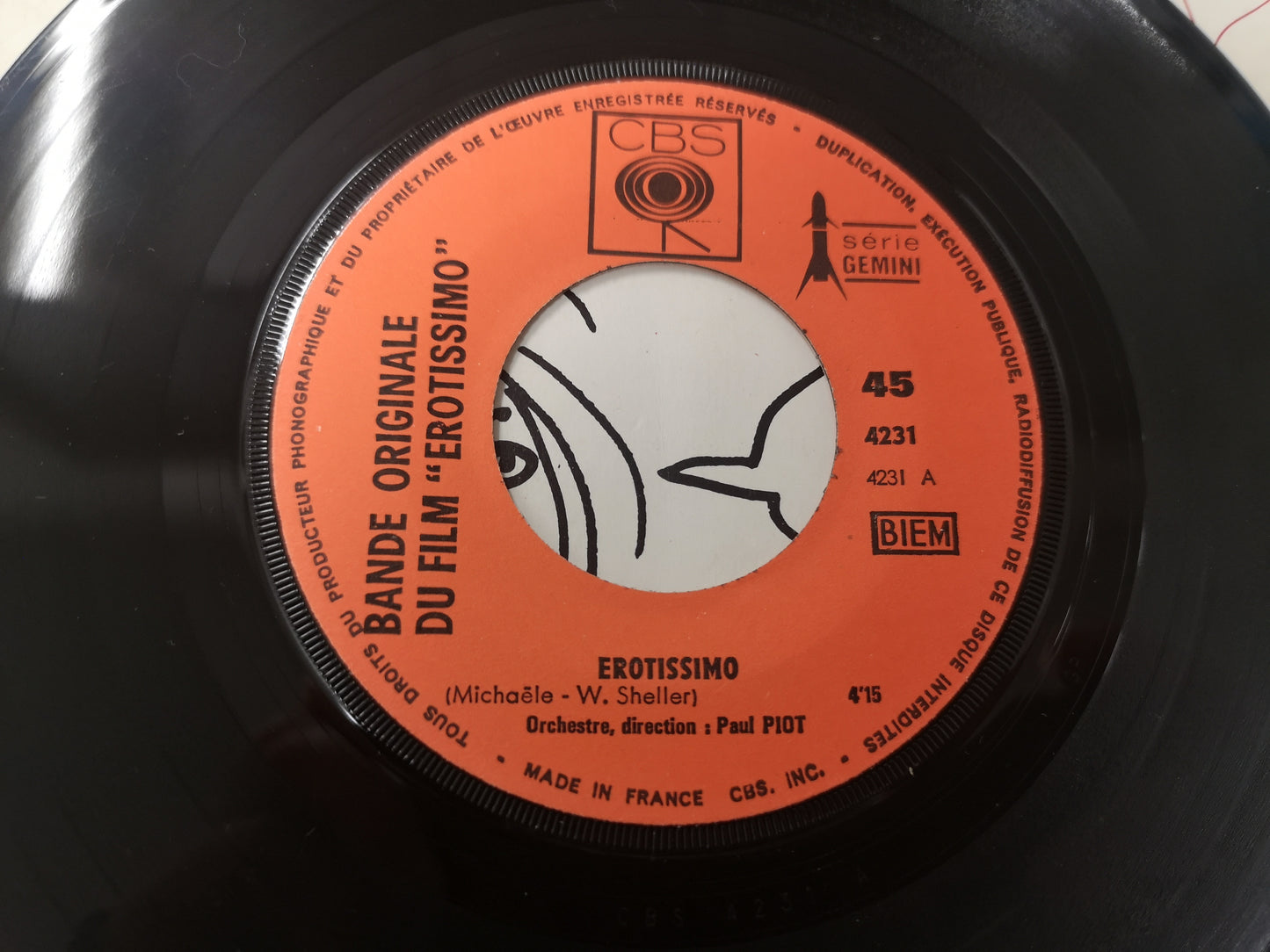 William Sheller "Erotissimo B.O.F." Orig France 1969 VG++/EX (7" EP)