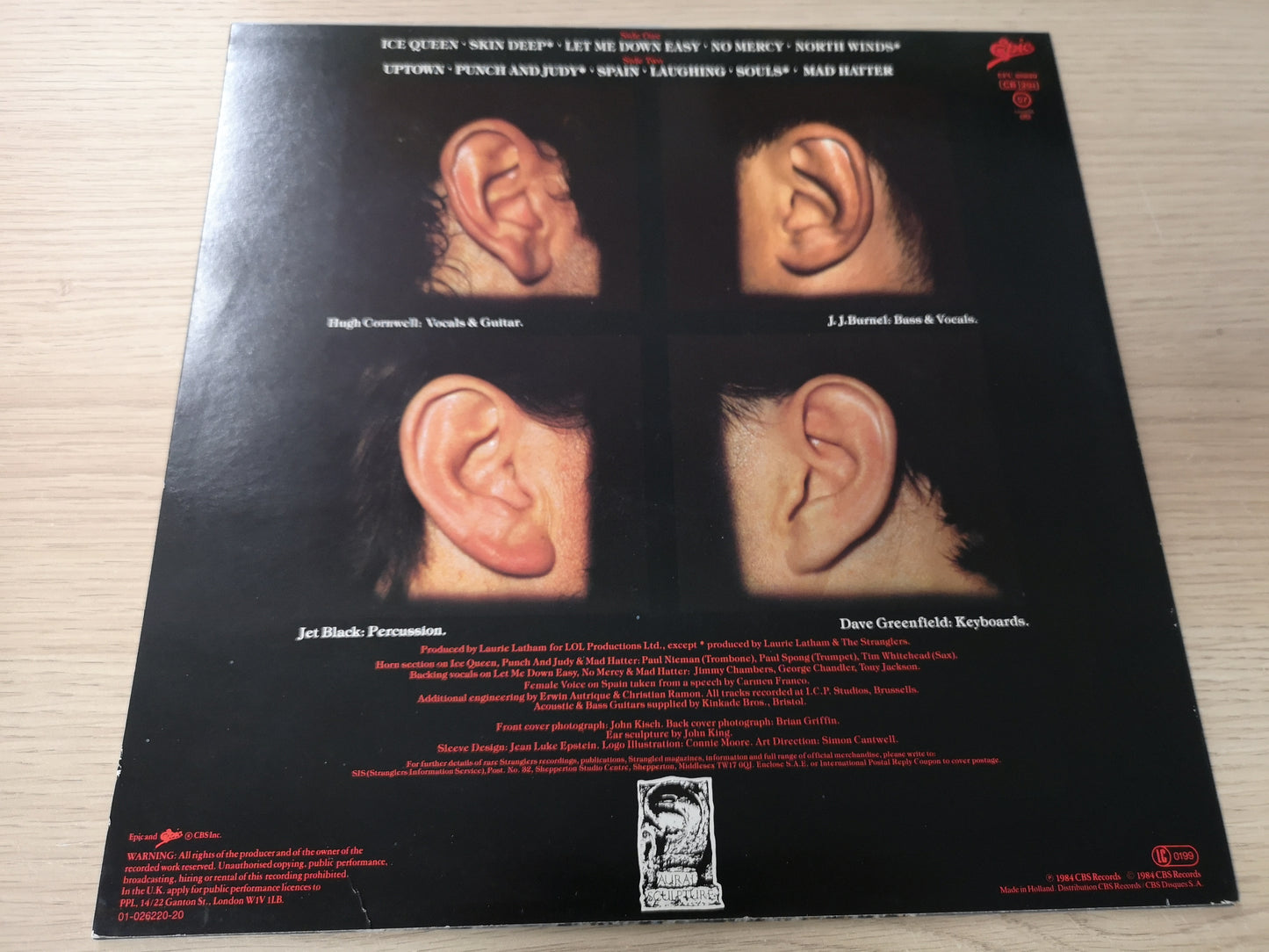 Stranglers "Aural Sculpture" Orig Holland/EU 1984 M-/M-