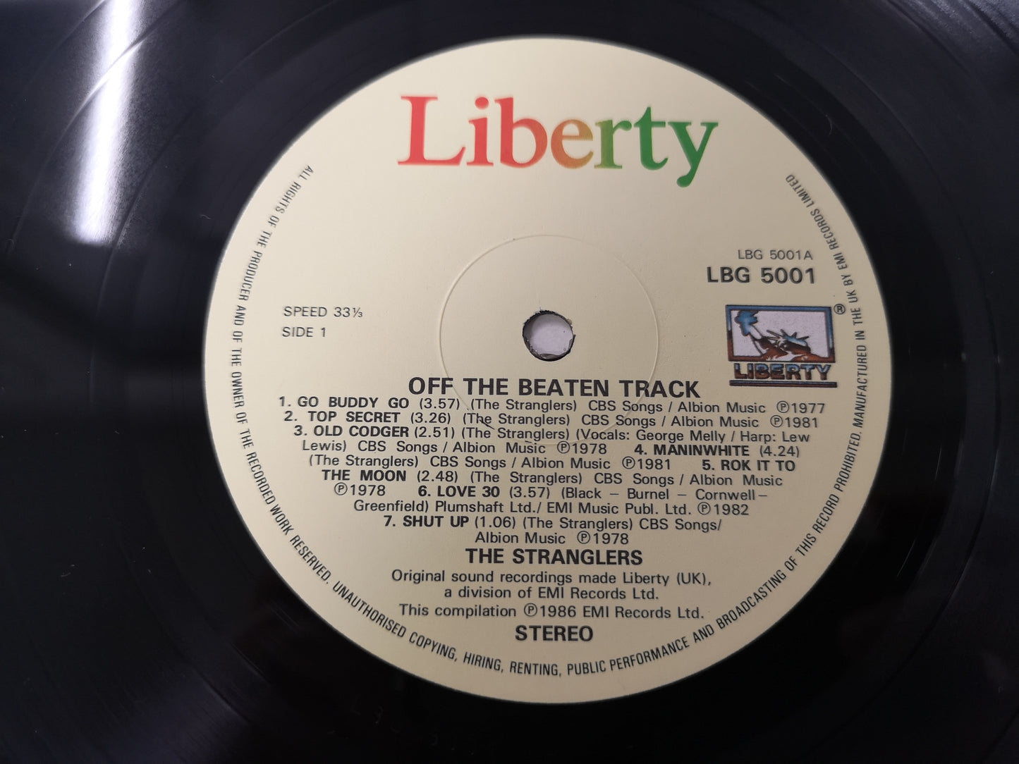 Stranglers "Off The Beaten Track" Orig UK 1986 M-/M-