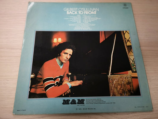 Gilbert O'Sullivan "Back to Front" Orig France 1972 VG++/VG++ (w/ Poster)