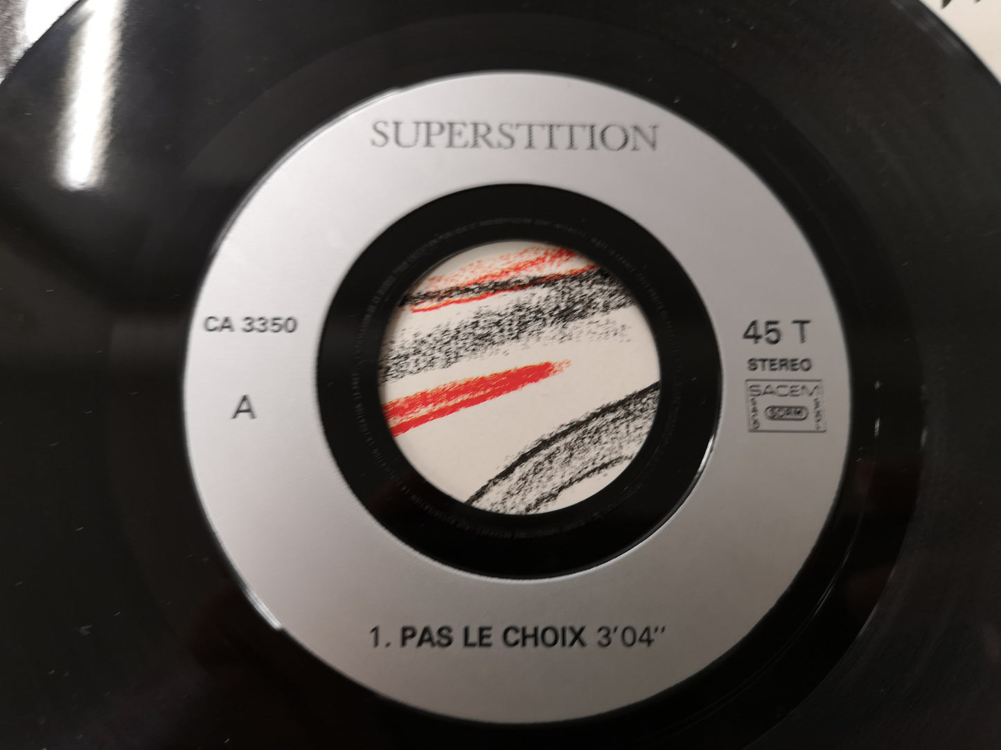 Superstition "Pas le Choix" Orig France 1990 M-/M- (7" Single)