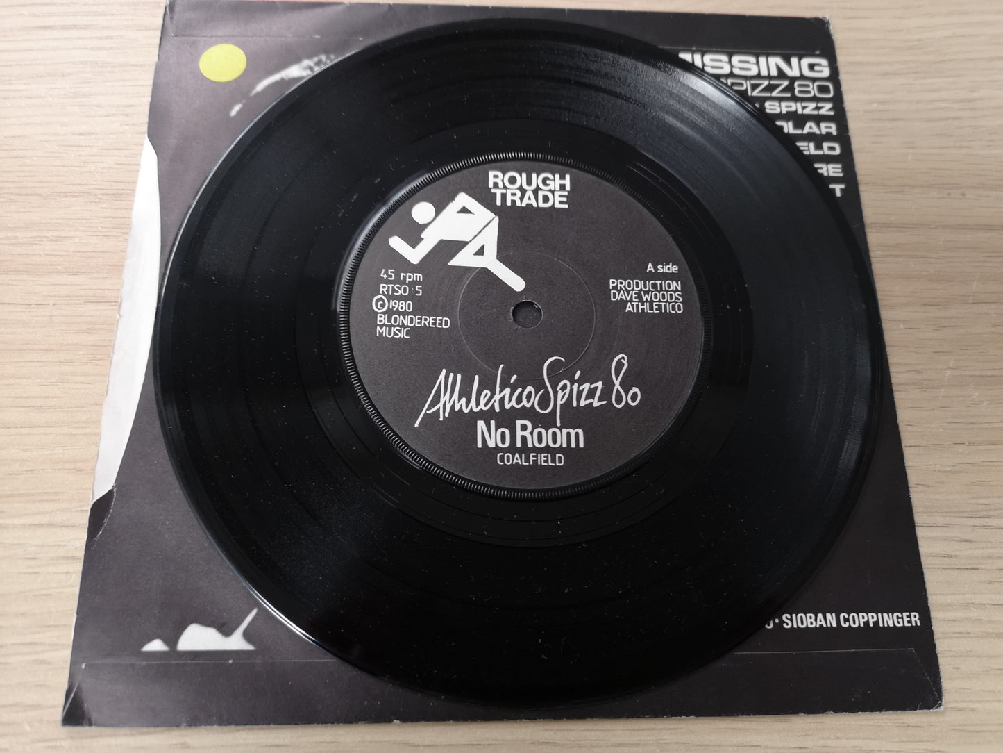 Athletico Spizz 80 "No Room" Orig UK 1980 VG++/EX (7" Single)