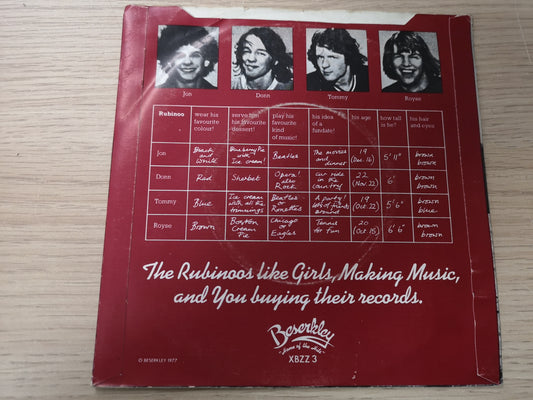 Rubinoos "I Think We're Alone Now" Orig US 1977 VG/EX (7" Single)